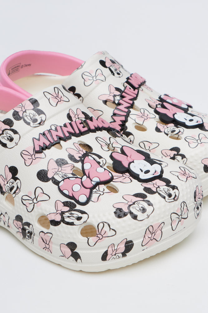 Cream Minnie Mouse Moulded Clogs (2)