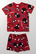 Spider-Man Red Print Pyjama Set