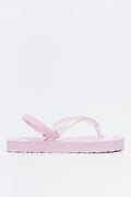 Pink Daisy Pattern Flip Flops (1)