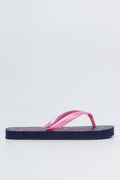 Navy and Pink Bow Flip Flops (1)