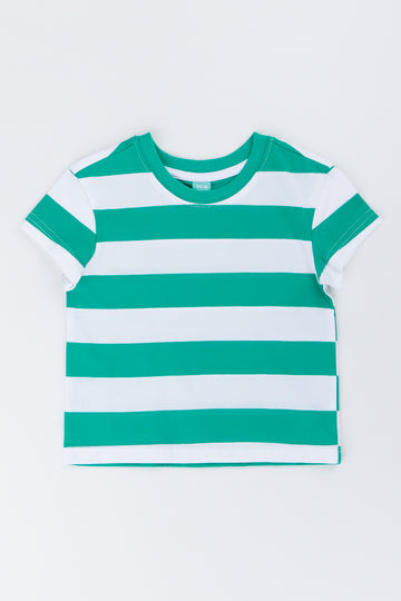 Green White Stripe T-Shirt