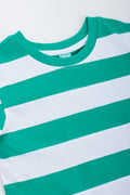 Green White Stripe T-Shirt (1)
