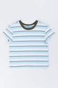 Blue Striped Short Sleeve T-Shirt