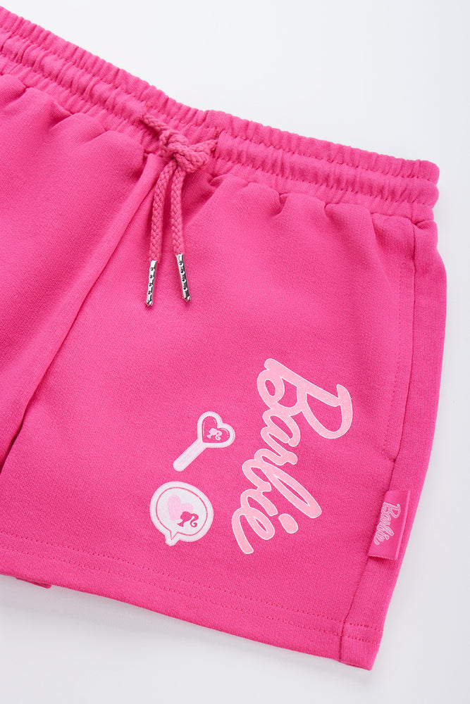 Barbie Graphic Fleece Shorts (1)