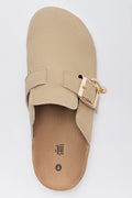 Beige Mule With Embellished Buckle (4)