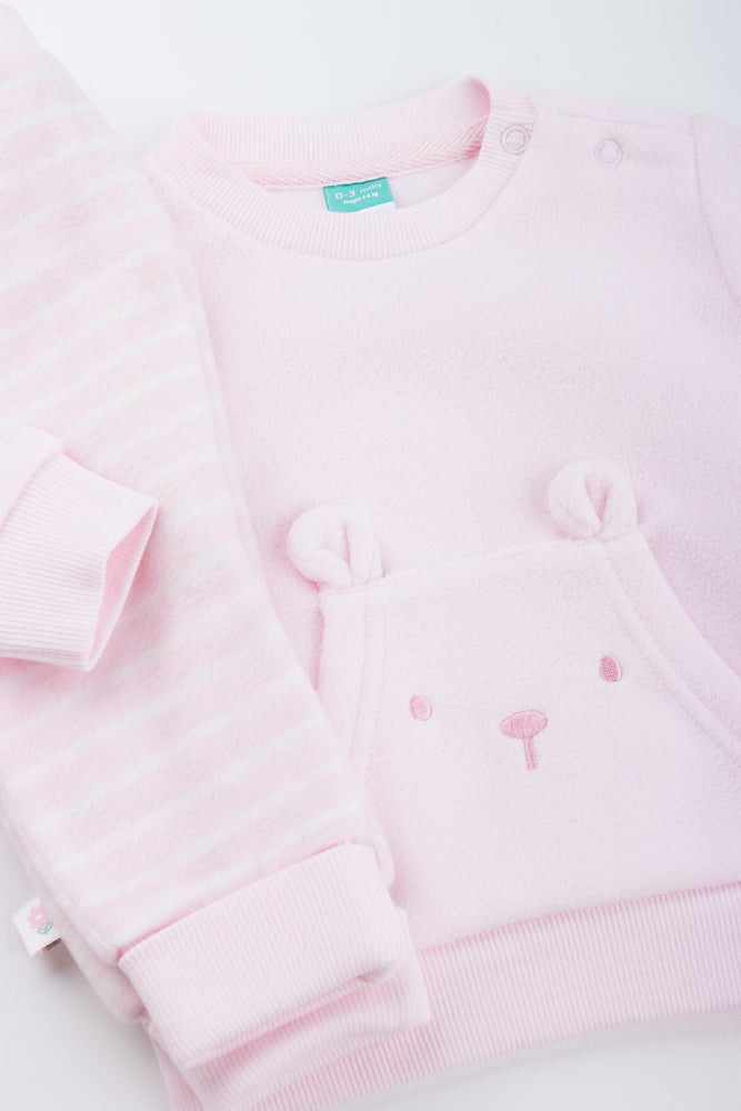 Pink Bear Fleece 2 Piece Set (1)