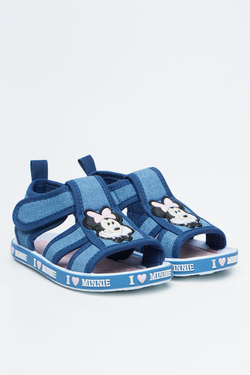 Minnie Foxing Denim Sandals