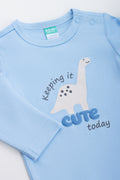 Blue Dinosaur 3 Piece Baby Set (1)