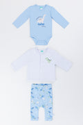 Blue Dinosaur 3 Piece Baby Set (4)