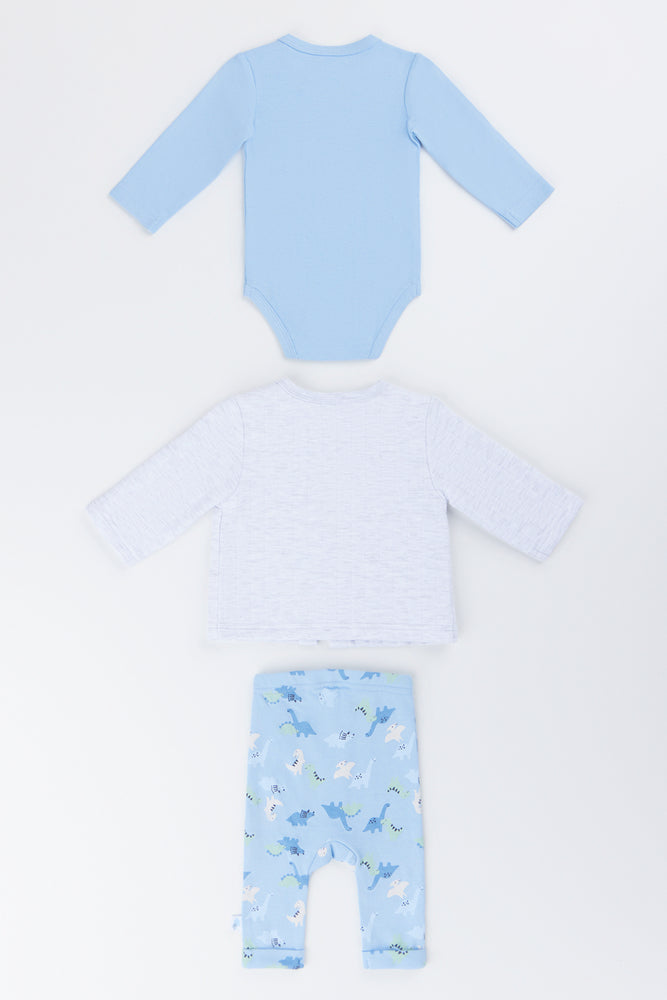 Blue Dinosaur 3 Piece Baby Set (5)