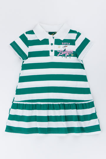 Green Striped Bokkie Polo Dress
