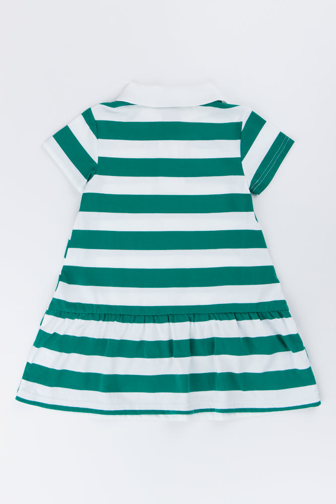 Green Striped Bokkie Polo Dress (2)