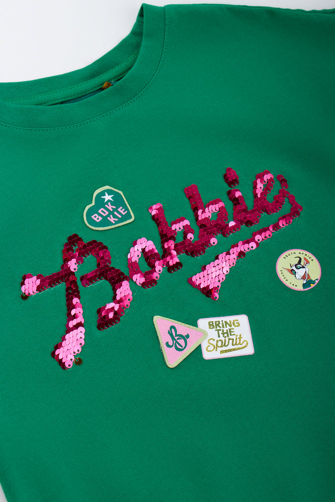 Green Sequinned Bokkie T-Shirt (2)