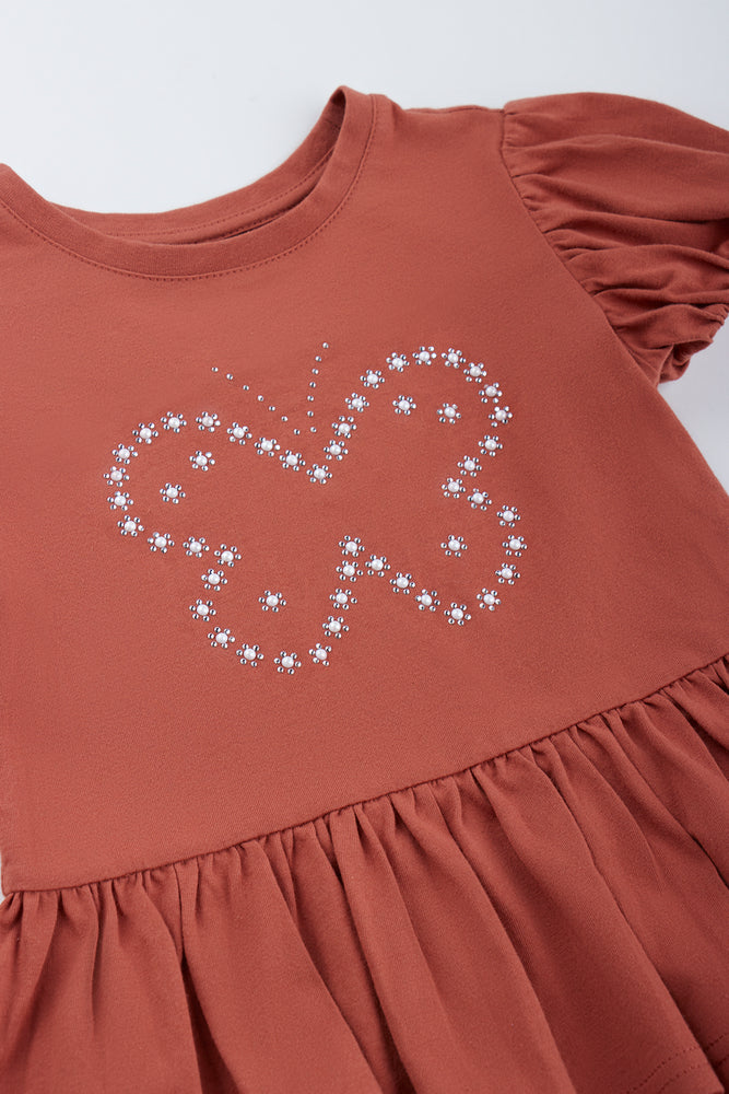 Rust Butterfly Peplum T-Shirt (1)