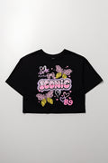 Black Boxy Graffiti Butterfly T-Shirt