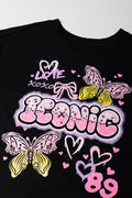 Black Boxy Graffiti Butterfly T-Shirt (1)