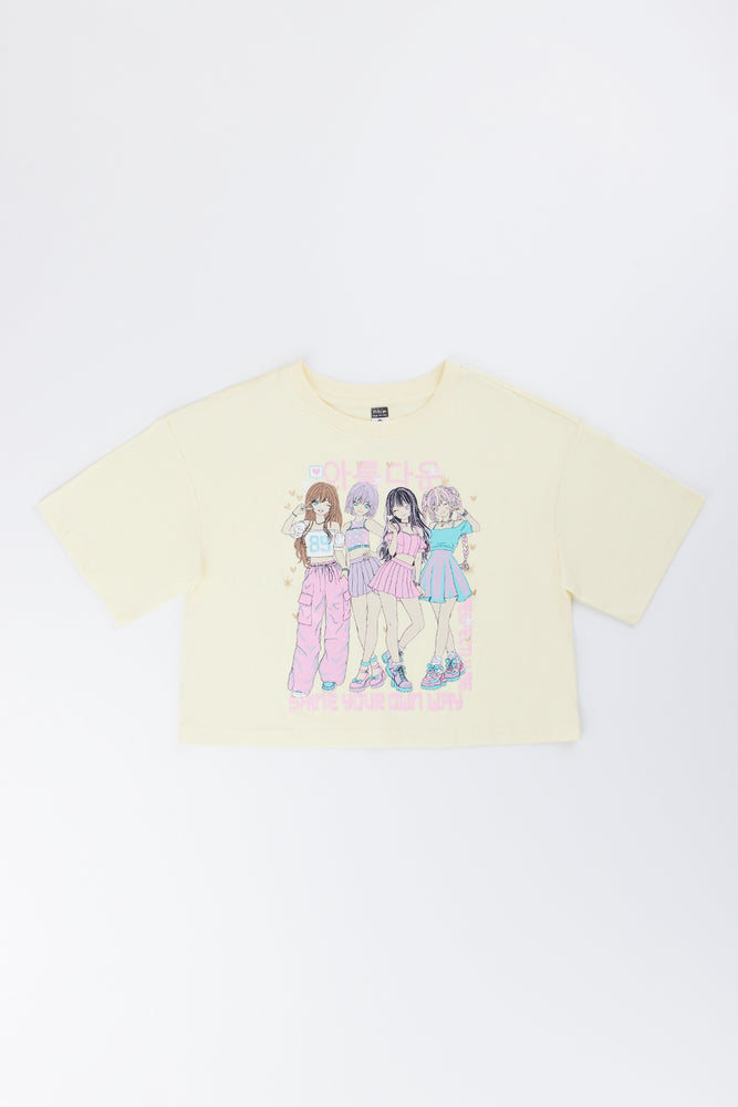 Yellow Girl Band Graphic T-Shirt