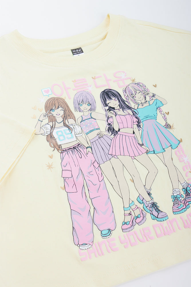 Yellow Girl Band Graphic T-Shirt (1)