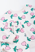 Floral Tulip Print Short Set (1)