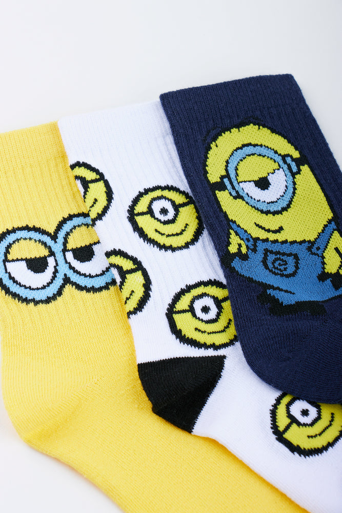 Minions Character 3 Pack Socks (1)