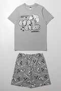 Grey Gamer Print Pyjama Set