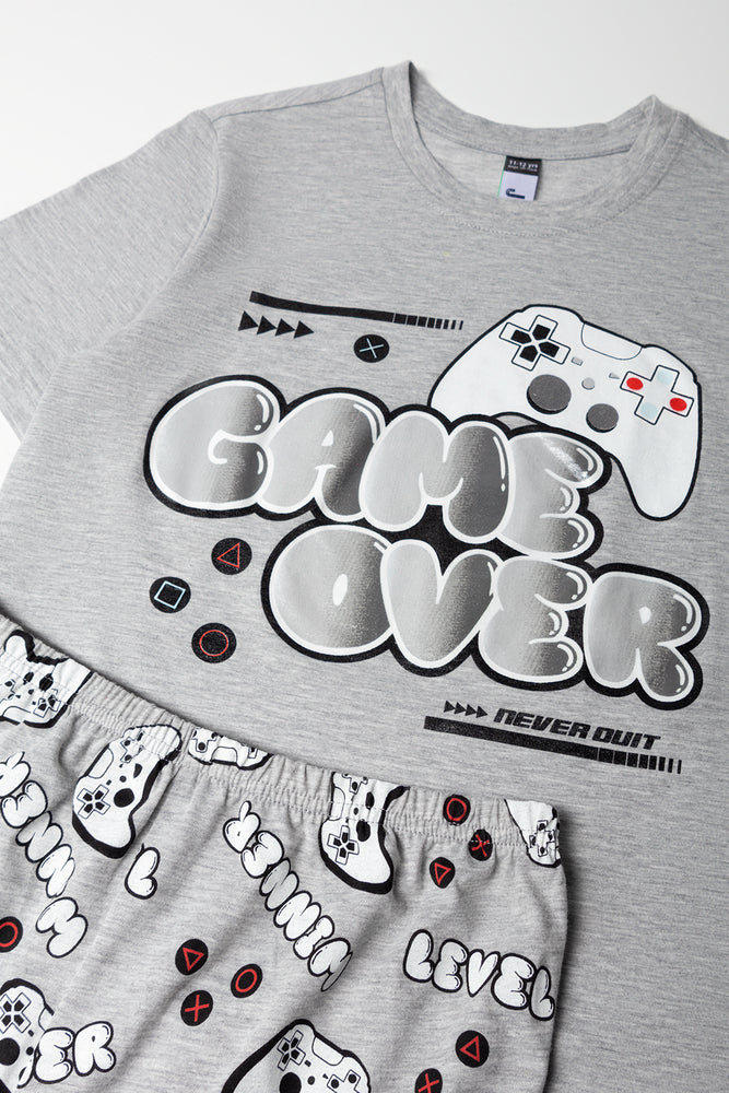 Grey Gamer Print Pyjama Set (1)