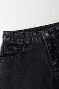 Charcoal Snow Wash Denim Jorts (1)
