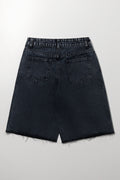 Charcoal Snow Wash Denim Jorts (2)