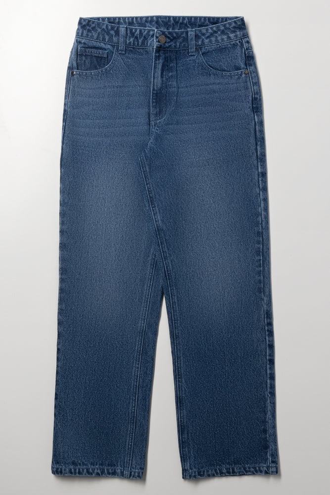 Classic Straight Leg Blue Jeans