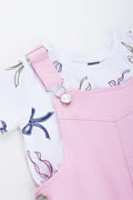 Pink Bow Print Pinni Set (1)