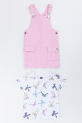 Pink Bow Print Pinni Set (3)