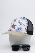 Dinosaur Print Cap Sunglasses Set