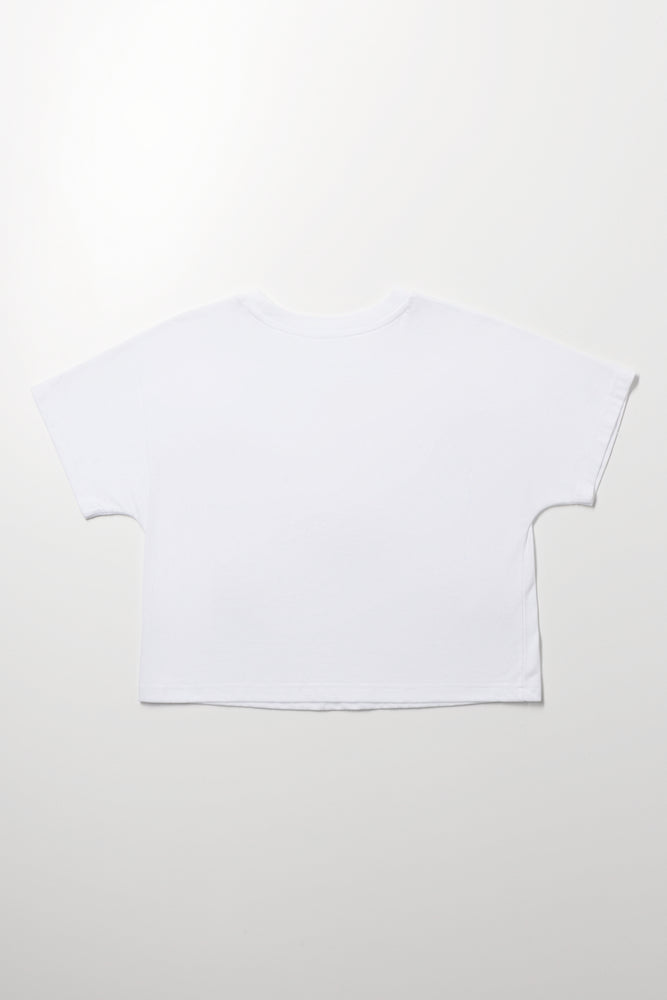 White Bow Detail Boxy T-Shirt (2)