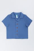 Blue Collared Knit Shirt