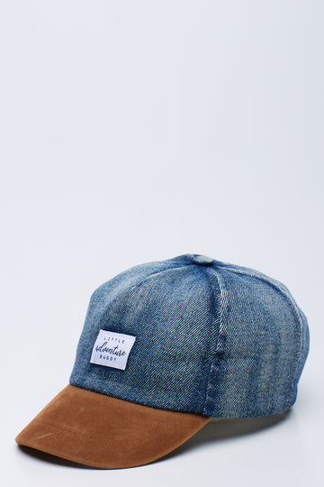 Light Blue Denim Peak Cap