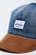 Light Blue Denim Peak Cap (1)