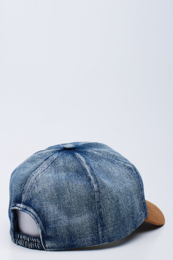 Light Blue Denim Peak Cap (2)