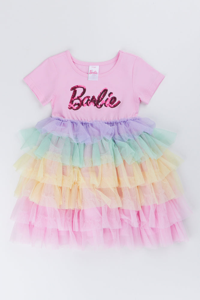 Pastel Tiered Tulle Dress