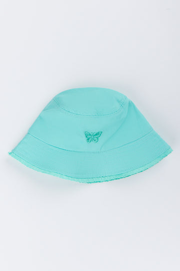 Blue Butterfly Embroidered Pool Hat