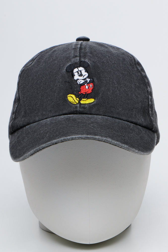 Mickey Mouse Embroidered Black Cap