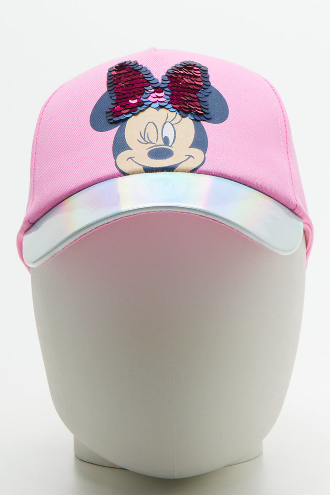 Minnie Mouse Sequin Pink Cap