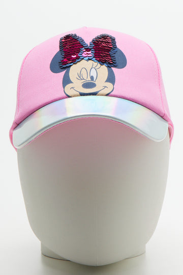 Minnie Mouse Sequin Pink Cap