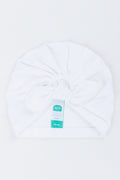 White Knotted Baby Turban