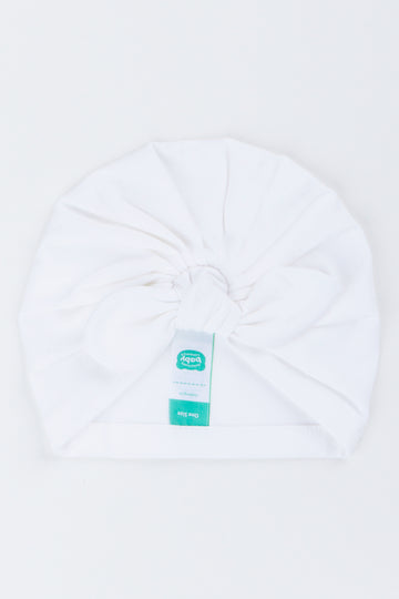 White Knotted Baby Turban