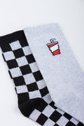 2 Pack Checkered Grey Socks (1)