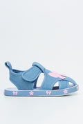 Denim Closed Toe Bow Sandals (1)