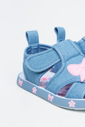 Denim Closed Toe Bow Sandals (3)