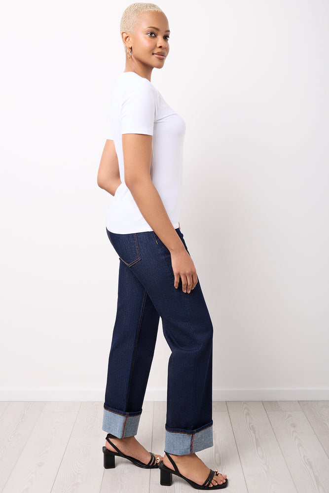 White Short Sleeve Fitted Crewneck T-Shirt (1)