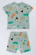 Safari Animal Print Short Set (2)