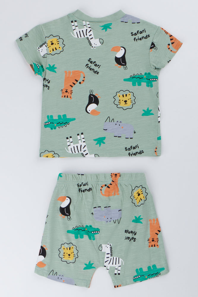 Safari Animal Print Short Set (2)